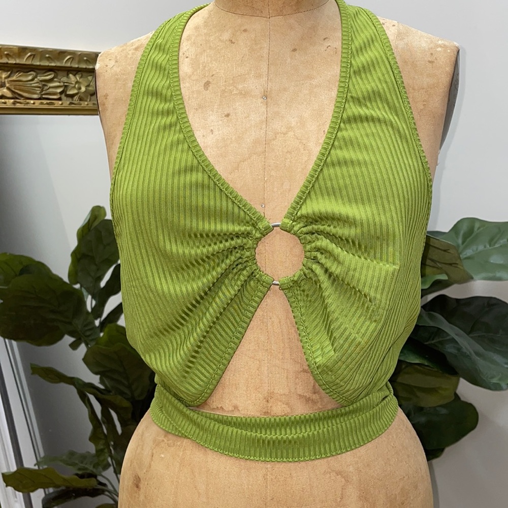 SHEIN plus size halter top with wrap around tie
